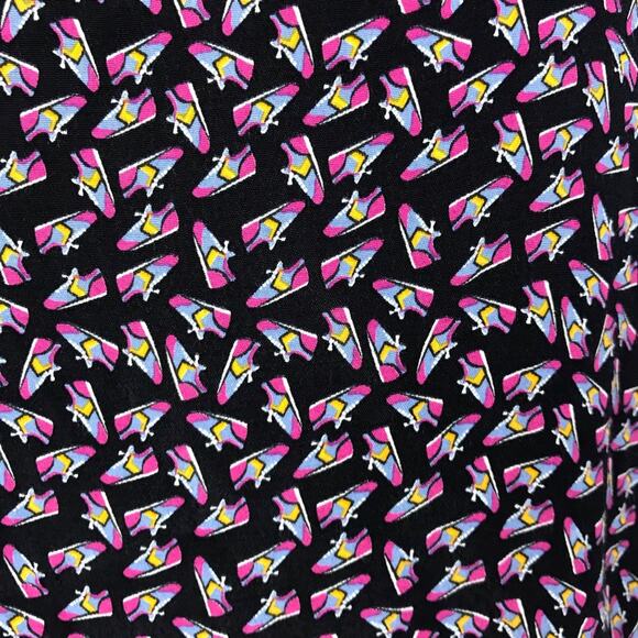 Zara Basic Pullover Shoe Print Tie Back V Neck Shirt - Picture 5 of 8